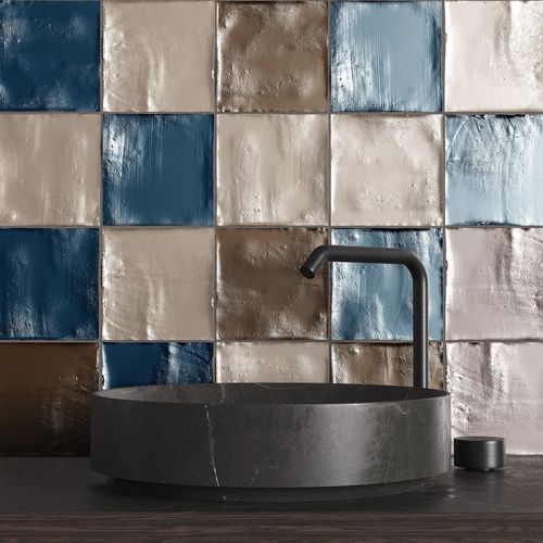 Carrelage en céramique - OXIDA - INTHETILE - métallisé / d'intérieur / mural