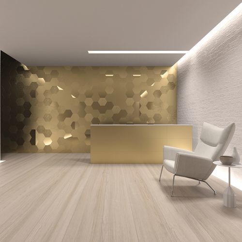 Tomette en céramique - 2GEOM GOLD MIX - INTHETILE - mate / texturée / brillante