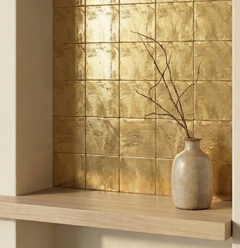 Carrelage en céramique - CREPE GOLD - INTHETILE - métallisé / intérieur / mural