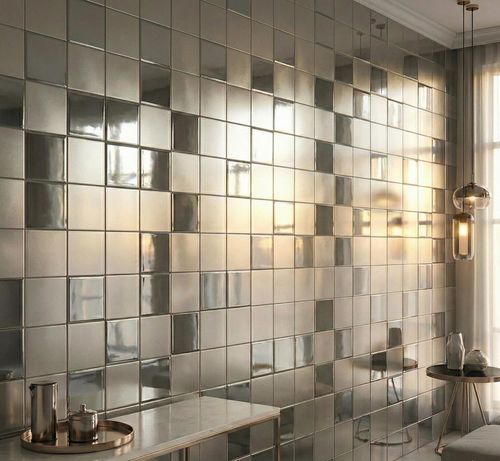 Carrelage en céramique - BECOME SILVER MIX - INTHETILE - métallisé / d'intérieur / mural