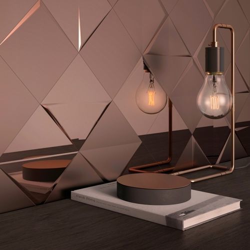 Carrelage en céramique - ANGLES 1-2-3 ROSE GOLD - INTHETILE - métallisé / intérieur / mural