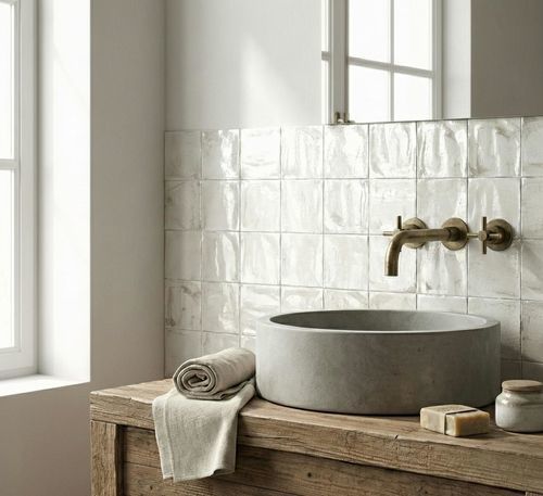 Carrelage en céramique - CREPE SILVER - INTHETILE - métallisé / intérieur / mural