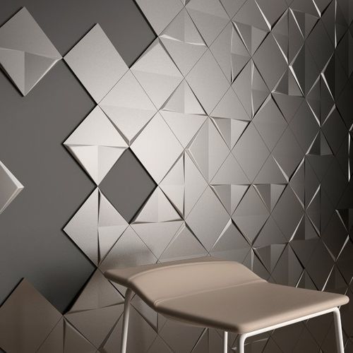 Carrelage en céramique - ANGLES 1-2-3 SILVER - INTHETILE - métallisé / d'intérieur / mural