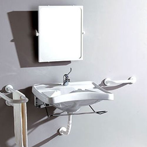 Vasque suspendue - AUXILIUM - Olympia - en céramique / pour personnes à mobilité réduite / contemporaine