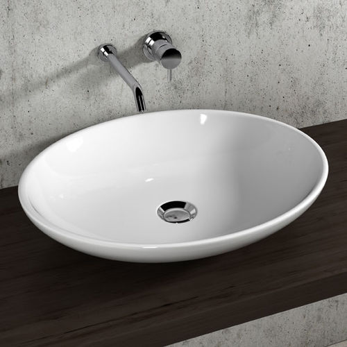 Vasque à poser - LIL4B59001 - Olympia - en céramique / ovale / contemporaine