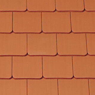 Tuile plate - SAKRAL STRAIGHT CUT - CREATON - en terre cuite / petit moule / rouge