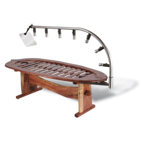 Douche Vichy bithermique - HYDROWOOD 7 - HydroCo - en bois / horizontale / pour centre de spa