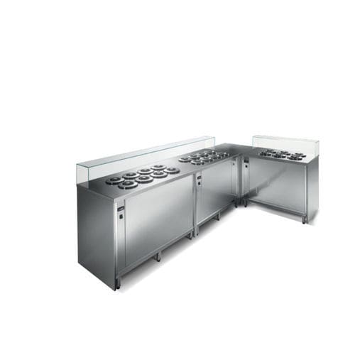 Comptoir de bar - Pozzetti - SIFA - en acier inoxydable / en L / réfrigéré