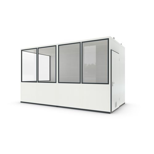 Cabine préfabriquée à usage de bureau - MultiRoom Basic 10 Starter Plus - wsm Raumsysteme - d'accueil / modulaire