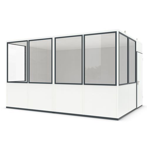 Cabine préfabriquée à usage de bureau - MultiRoom Basic 15 - wsm Raumsysteme - d'accueil / modulaire