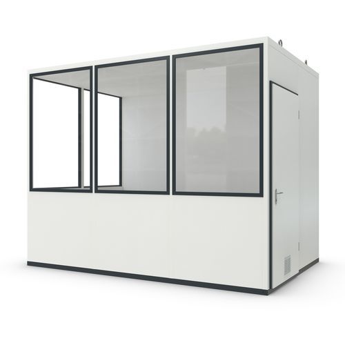 Cabine préfabriquée à usage de bureau - MultiRoom Basic 7 - wsm Raumsysteme - d'accueil / modulaire