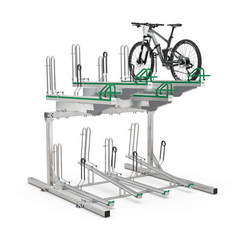 Range-vélo au sol - BikeHub Premium 1/08 - wsm Raumsysteme - sécurisé / à deux niveaux / antivandalisme