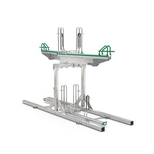 Range-vélo au sol - BikeHub Premium 2/04 - wsm Raumsysteme - sécurisé / à deux niveaux / antivandalisme