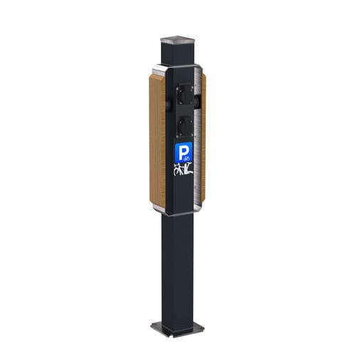 Station de recharge pour vélos électriques - VeloDock e-Bike - wsm Raumsysteme - fixation au sol / 2 câbles de charge