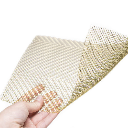 Maille métallique en laiton - FISH  - MeshArt Dorstener Drahtwerke - pour la décoration intérieure / à maillage carré / dorée