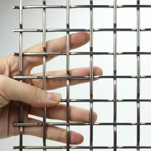 Maille métallique en acier inox - SQUARELINE - MeshArt Dorstener Drahtwerke - pour garde-corps / à maillage carré / argentée