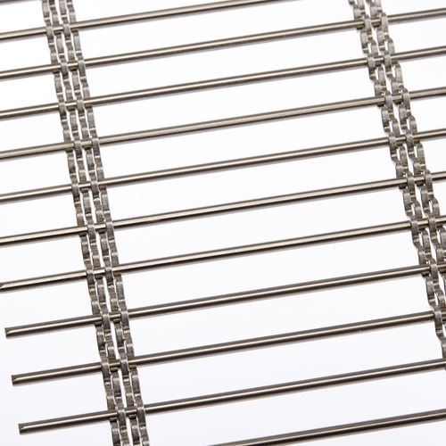 Maille métallique en acier inox - QUADFLAT 100 - MeshArt Dorstener Drahtwerke - pour façade / pour garde-corps / à maillage long