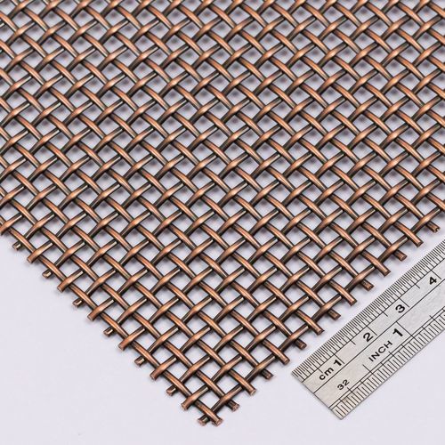 Maille métallique en bronze - SHIFT BRONZE - MeshArt Dorstener Drahtwerke - architecturale / tissée / en panneaux