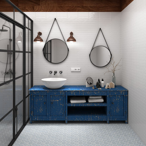 Carrelage en grès cérame - HEXAGON PANAL - CEVICA - satiné / d'extérieur / de cuisine