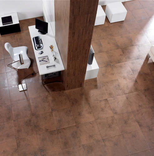 Carrelage en grès cérame - METAL EFFECT CEMENT : EVOLUTION - Ceracasa Ceramica - poli / d'intérieur / de salle de bain