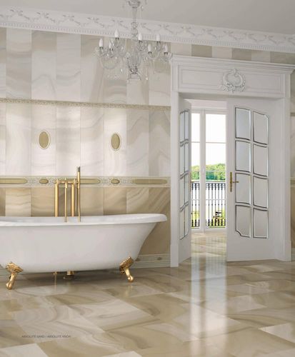 Carrelage en céramique - ABSOLUTE - Ceracasa Ceramica - brillant / à relief / de salle de bain