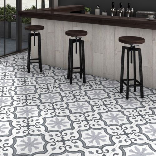 Carrelage en grès cérame - LACOUR - Codicer - d'intérieur / de sol / à motif