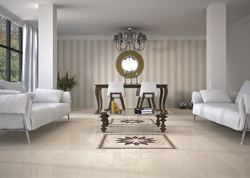 Carrelage en grès cérame - CREMA MARFIL - Cristal Cerámicas - brillant / d'intérieur / de salon