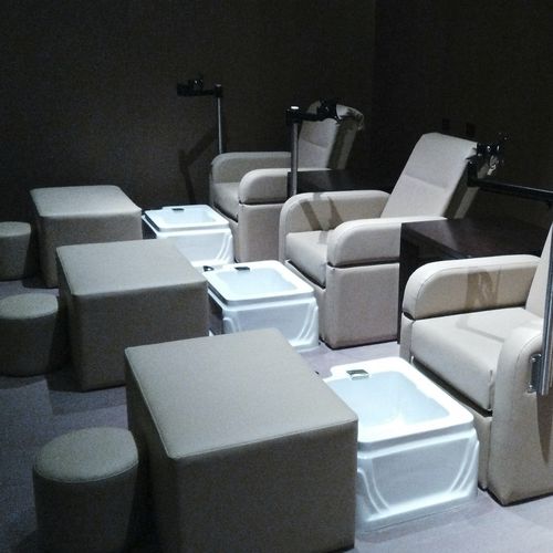 Fauteuil de pédicure en vinyle - DESTINY - Touch America - avec pompe hydraulique / électrique / tapissé
