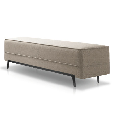 Banquette contemporaine - ADONIS   - Treca Paris - en tissu / en cuir / beige