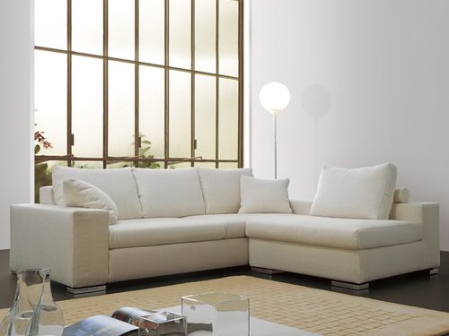 Canapé modulable - ROGER - Respace - contemporain / en cuir / blanc