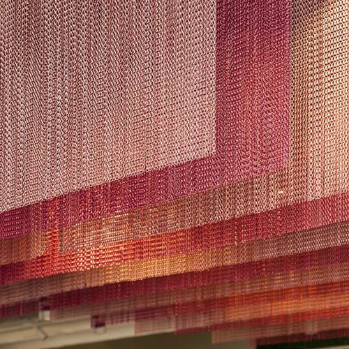 Membrane textile en métal - PARALLELS STRAIGHT - KriskaDECOR - pour faux-plafond