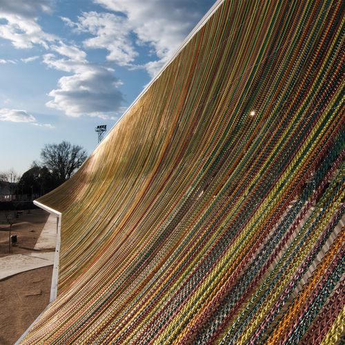 Membrane textile en métal - CURVED, FIXED - KriskaDECOR - de bardage