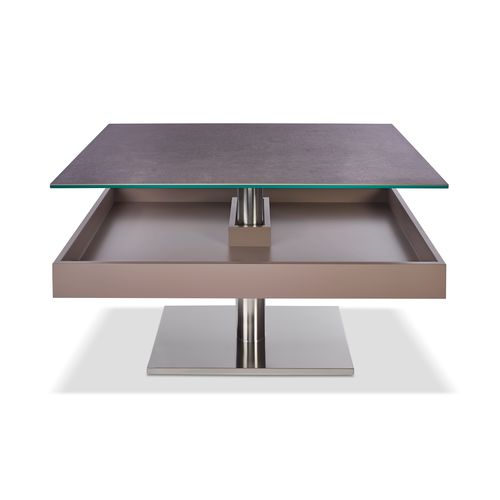 Table basse contemporaine - K471 JANAS - Ronald Schmitt Design - en verre / en céramique / rectangulaire