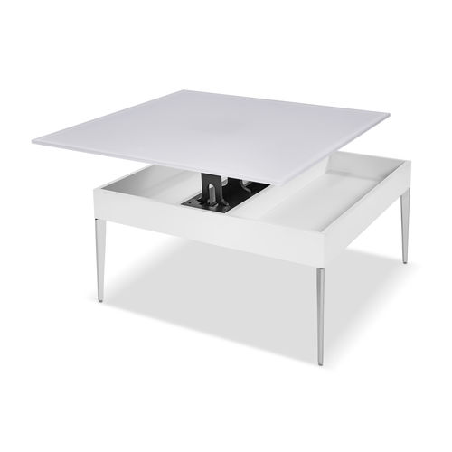 Table basse contemporaine - K 482 PLUTO - Ronald Schmitt Design - en MDF laqué / en verre laqué / en métal