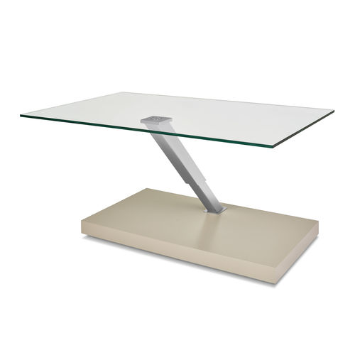 Table basse contemporaine - K492 IXUS - Ronald Schmitt Design - en bois massif / en MDF laqué / en verre