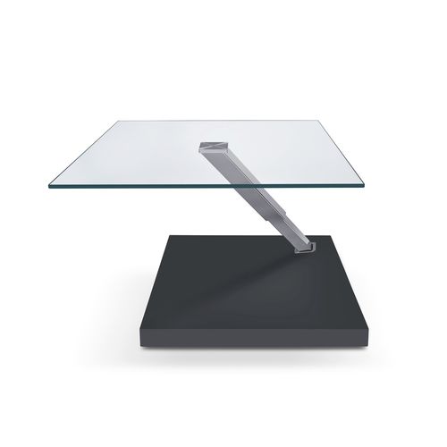 Table basse contemporaine - K494 IXAR - Ronald Schmitt Design - en bois massif / en MDF laqué / en verre