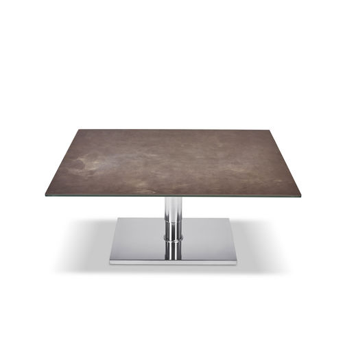 Table basse contemporaine - K536 KOLO - Ronald Schmitt Design - en bois massif / en verre laqué / en verre dépoli