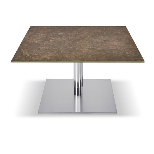 Table basse contemporaine - K570 KOLO - Ronald Schmitt Design - en bois massif / en verre laqué / en verre dépoli