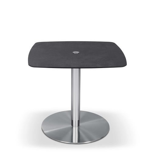 Table à manger contemporaine - P431/E - Ronald Schmitt Design - en bois massif / en verre / en céramique