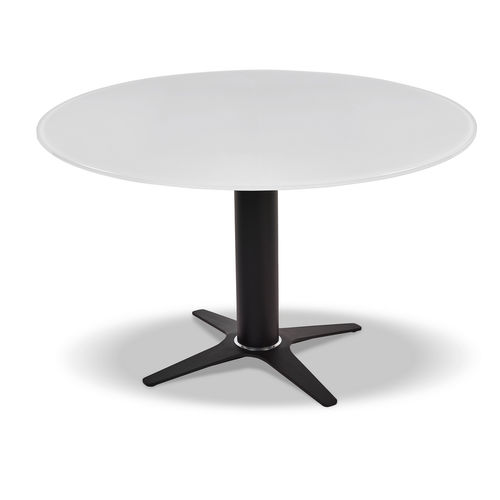 Table à manger contemporaine - P4550/E ALEXIS - Ronald Schmitt Design - en verre / en métal laqué / en céramique