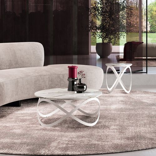 Table basse contemporaine - K900 CANDY - Ronald Schmitt Design - en verre / en céramique / avec piètement en acier