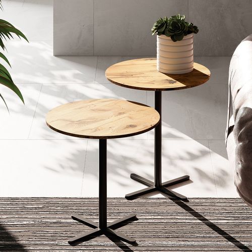 Table d'appoint contemporaine - K445 TWIN - Ronald Schmitt Design - en verre / en céramique / avec piètement en acier