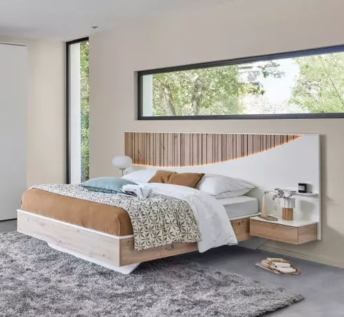 Lit double - OPALE - Meubles Célio - contemporain / avec tables de chevet / avec tiroir
