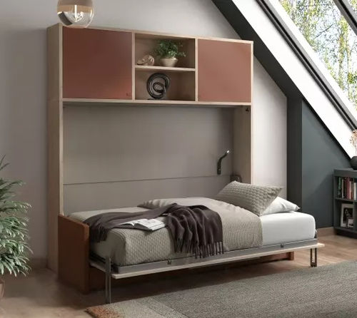 Lit escamotable - SMART - Meubles Célio - double / contemporain / avec rangement