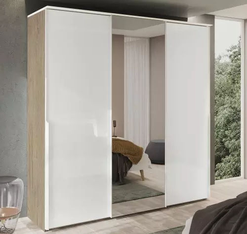Armoire contemporaine - BLOOM - Meubles Célio - en mélaminé / à portes coulissantes / avec miroir