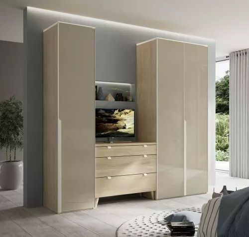 Armoire contemporaine - BLOOM - Meubles Célio - en mélaminé / à portes battantes / à tiroir