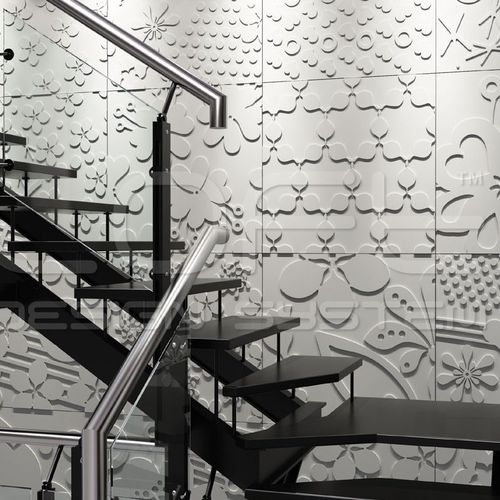 Panneau pour agencement intérieur - LOFT FLORAL - Loft Design System - 3D / à effet dimensionnel