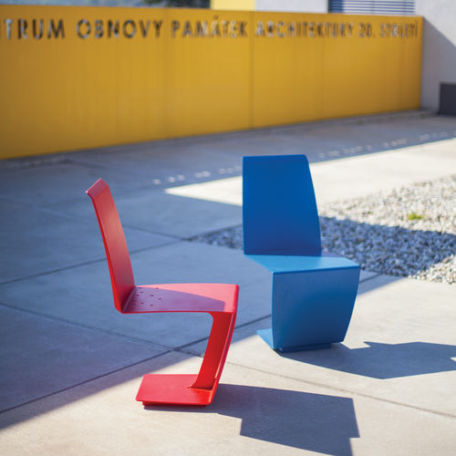 Chaise contemporaine - HELENE - mmcité street furniture - d'intérieur / d'extérieur / en acier