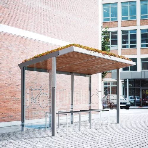 Abri vélo en acier - AUREOVELO - mmcité street furniture - pour espace public