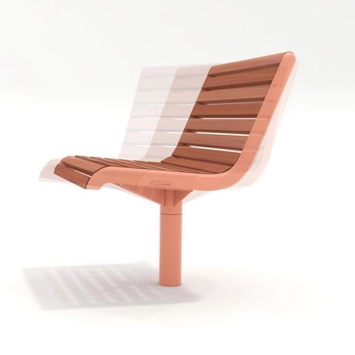 Fauteuil urbain contemporain - PORT - mmcité street furniture - en bois / en acier galvanisé / pour espace public
